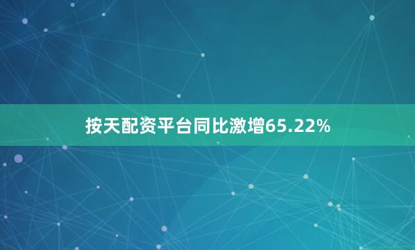 按天配资平台同比激增65.22%