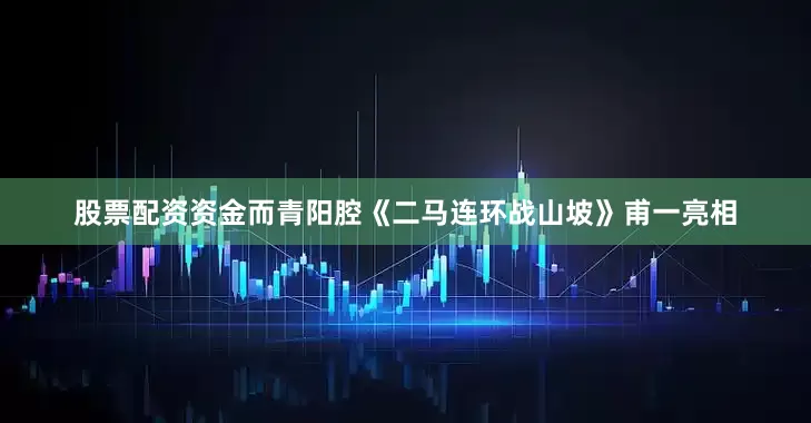 股票配资资金而青阳腔《二马连环战山坡》甫一亮相