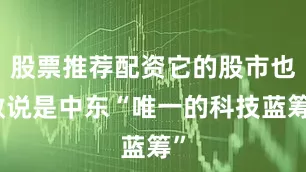 股票推荐配资它的股市也敢说是中东“唯一的科技蓝筹”